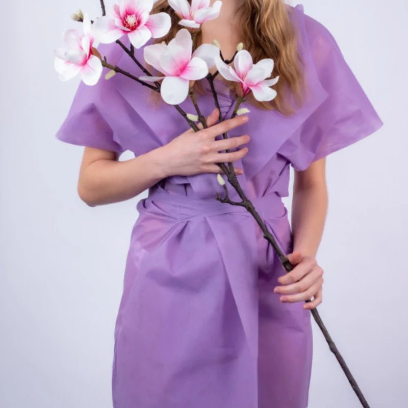 PW Nonwoven Kimono 5 pieces, violets
