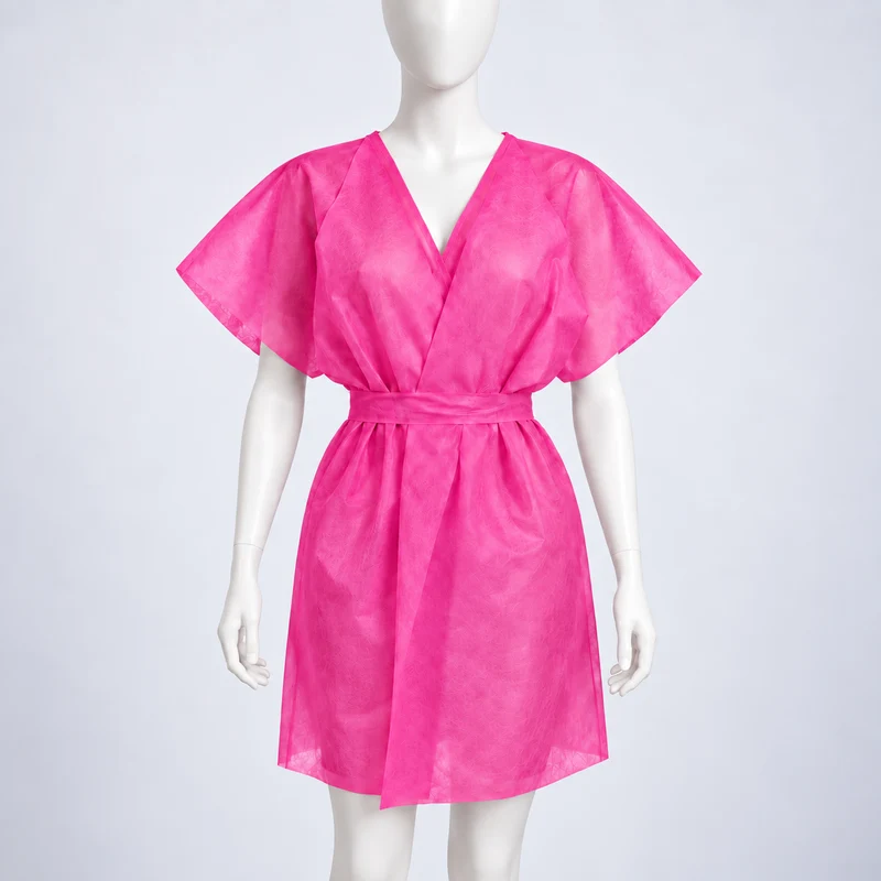 PW Nonwoven Kimono, 5-pack, pink