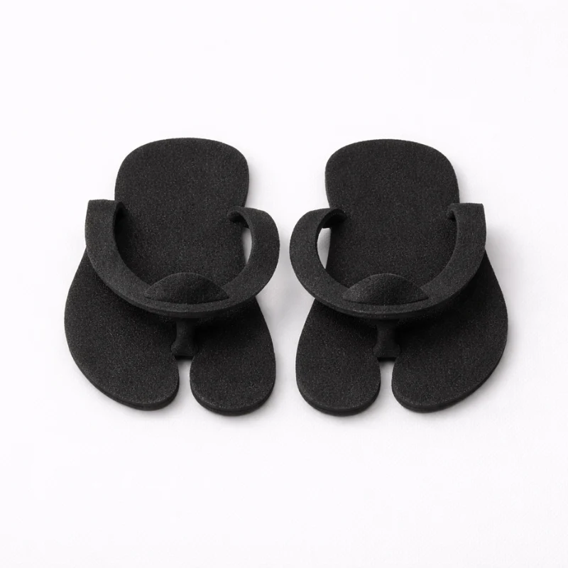 PW Disposable Slippers, Foam, 10-pack, black