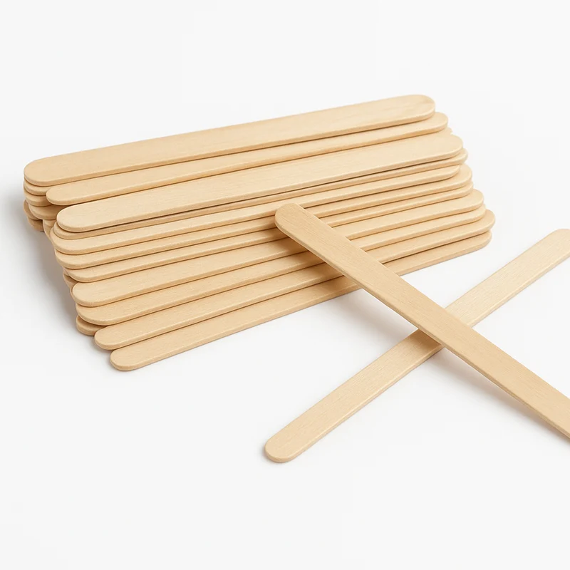 PW Wooden Spatulas, 100 pcs. MINI LONG 13 cm x 1 cm