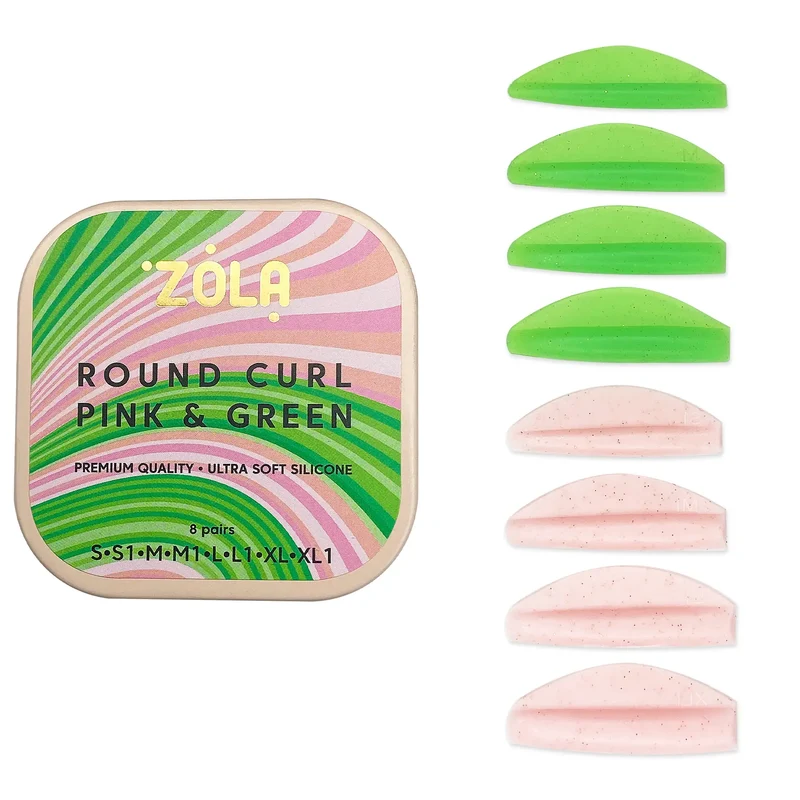 ZOLA Silicone Molds for Laminating: Round Curl Pink and Green