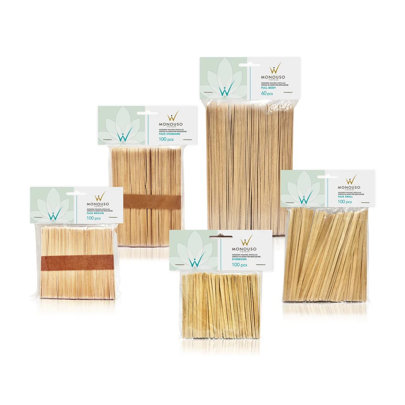 Italwax Wooden Spatulas for Waxing, Medium, 114x10x2 mm, 100 pcs. [D000210]