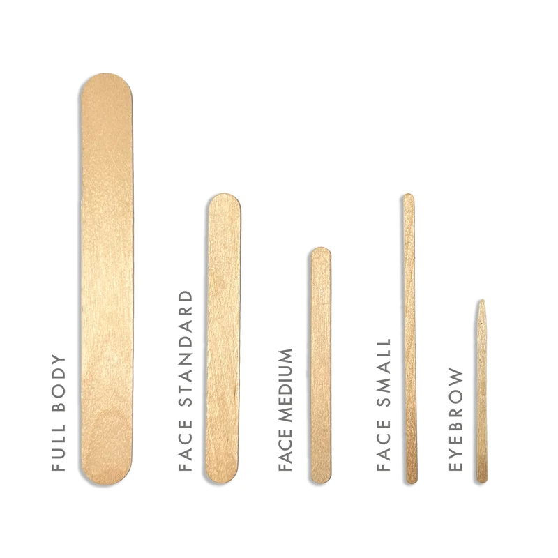 Italwax Wooden Spatulas for Waxing, Medium, 114x10x2 mm, 100 pcs. [D000210]