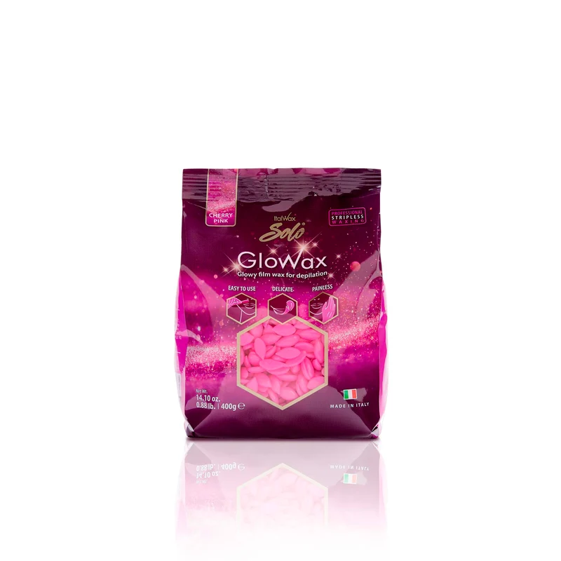 ItalWax SOLO GloWax Film Wax, CHERRY PINK 400 g