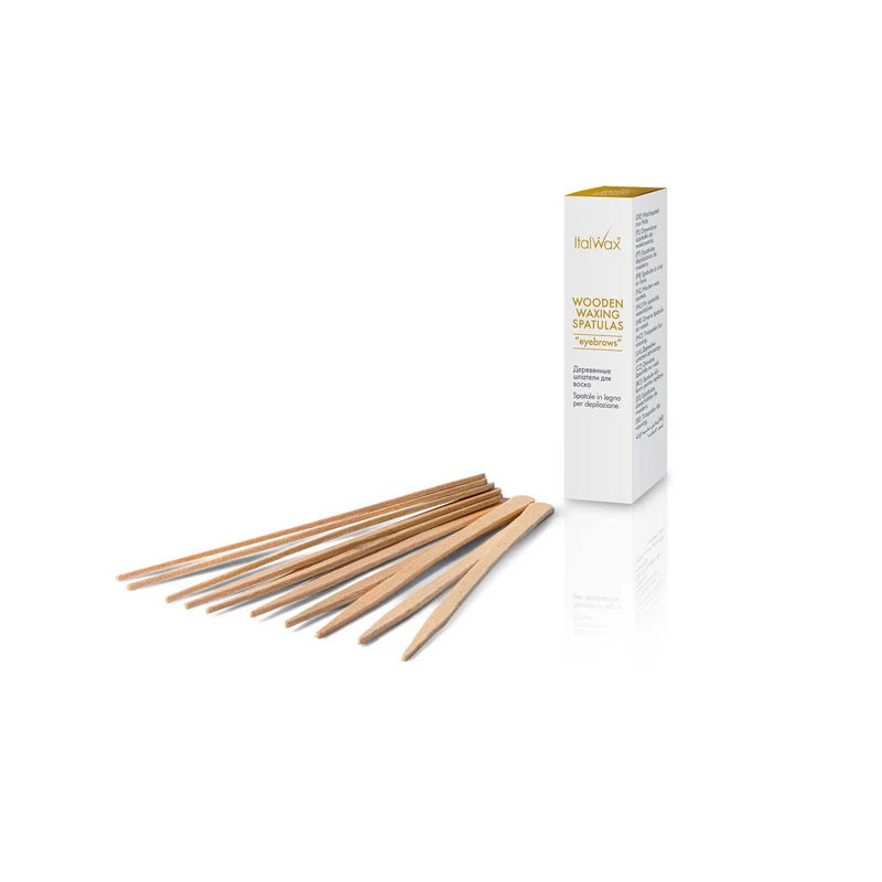 Italwax Wooden Spatulas for Eyebrow Waxing, Refill Eyebrows, 50 pcs. (D000326)
