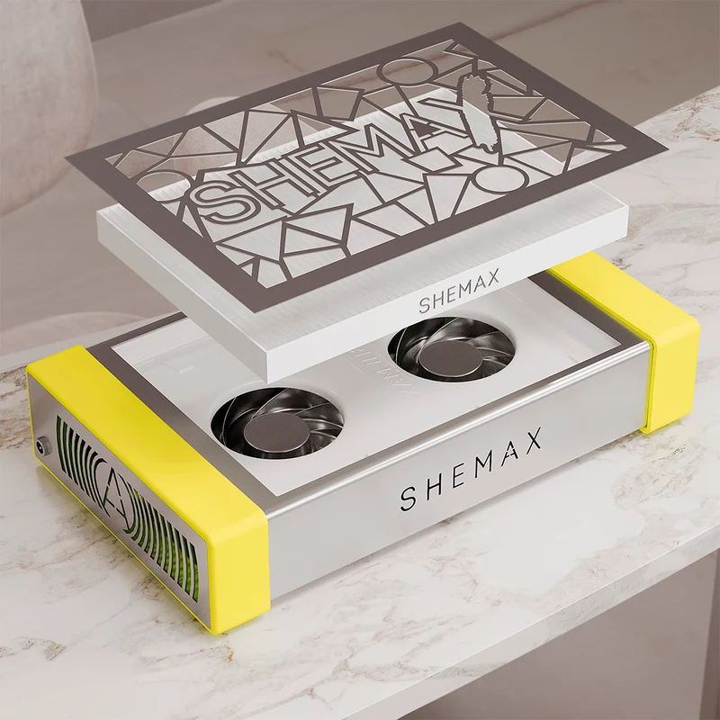 SheMax Style PRO Lime/Yellow Professional Manicure Dust Collector