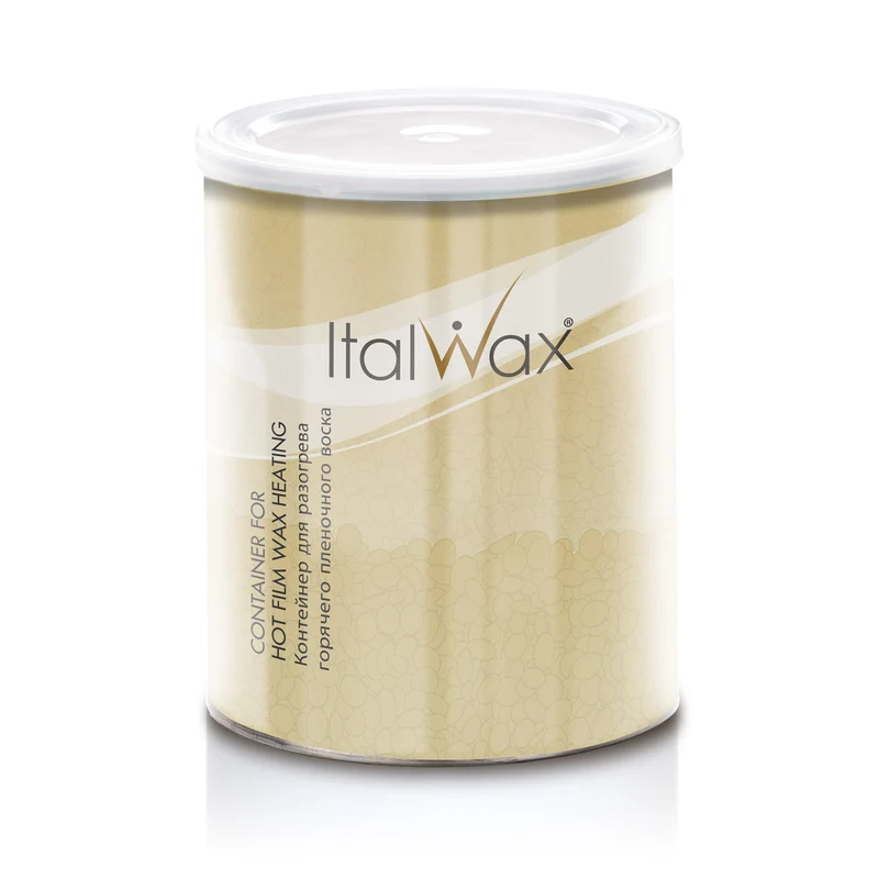 ItalWax Empty metal container for melting wax, 800 ml, with a plastic lid