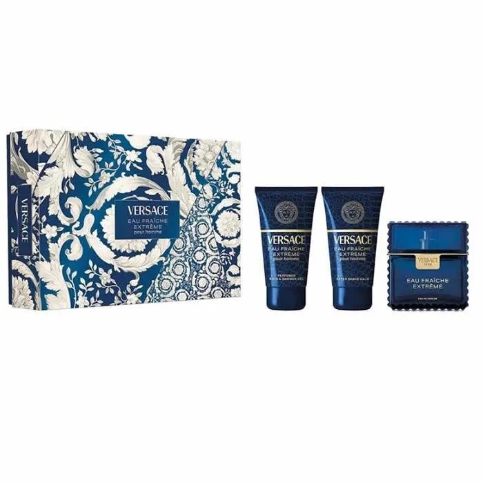 Versace Eau Fraiche Extreme Pour Homme Eau De Parfum Spray 50ml Set 3 Piezas