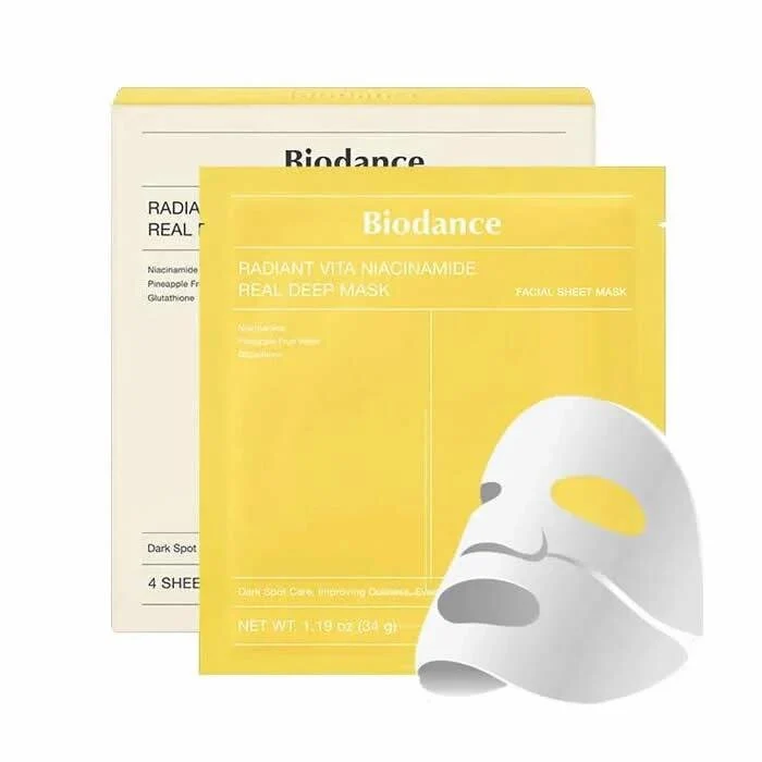 Biodance Radiant Vita Niacinamide Real Deep Mask 4 Unidades