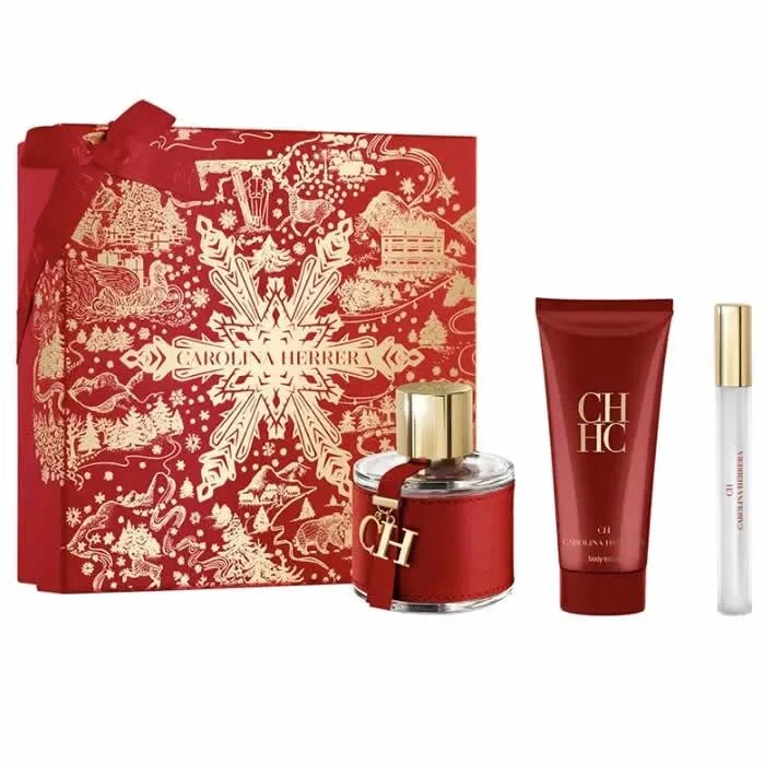 Carolina Herrera Ch Eau De Toilette Spray 100ml Set 3 Piezas