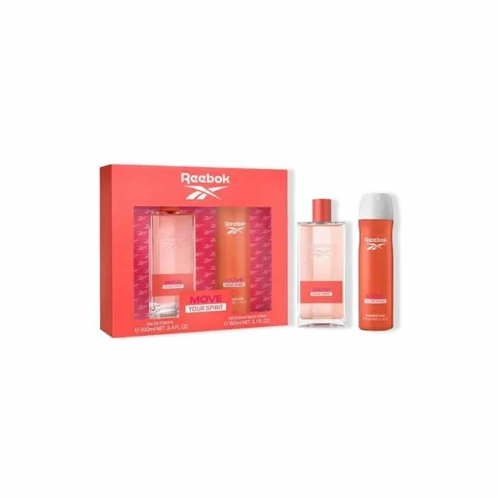 Reebok Move Your Spirit Woman Eau De Toilette Spray 100ml Set 2 Piezas