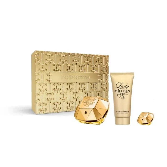 Paco Rabanne Lady Million Eau De Perfume Spray 80ml Set 3 Piezas