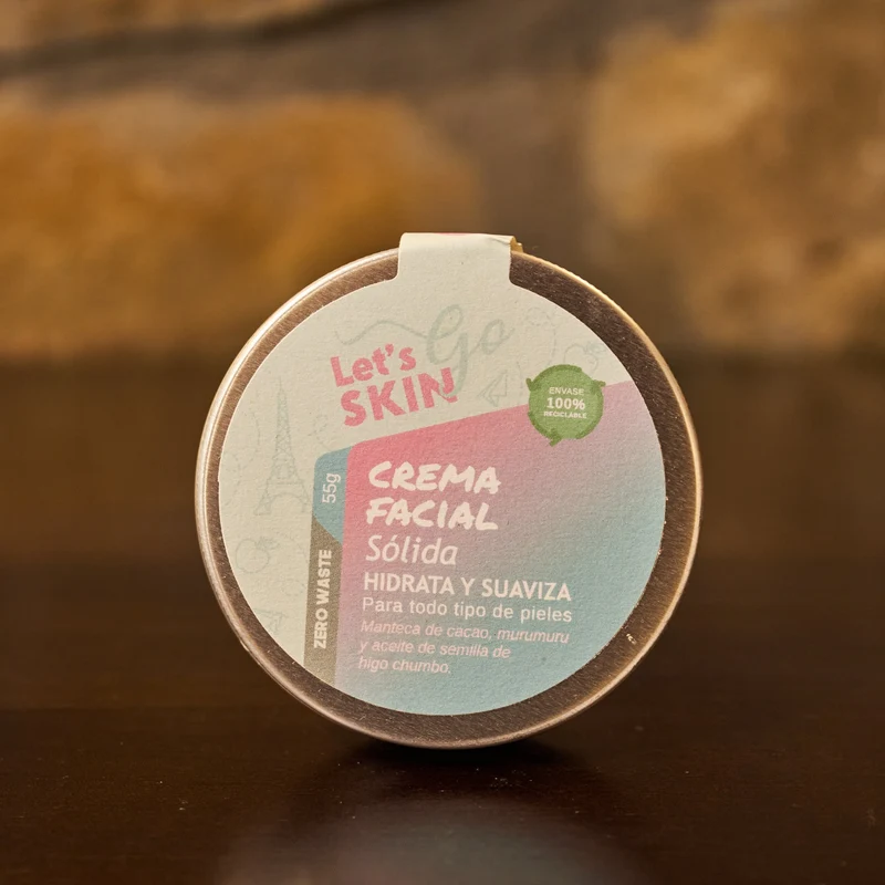 Crema facial sólida natural