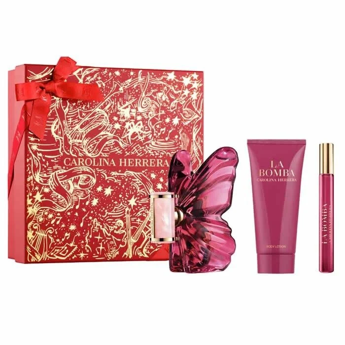Carolina Herrera La Bomba Eau De Parfum Spray 80ml Set 3 Piezas
