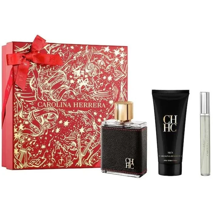Carolina Herrera Ch Men Eau De Toilette Spray 100ml Set 3 Piezas