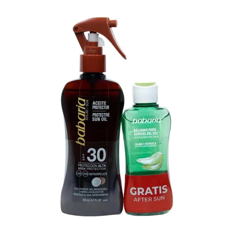 Babaria Sol Aceite Protector Solar Coco Spray F30 200 ml After Sun 100ml