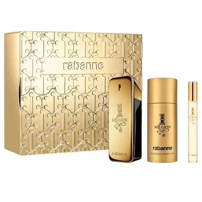 Paco Rabanne 1 Million Eau De Toilette Spray 100ml Set 3 Piezas