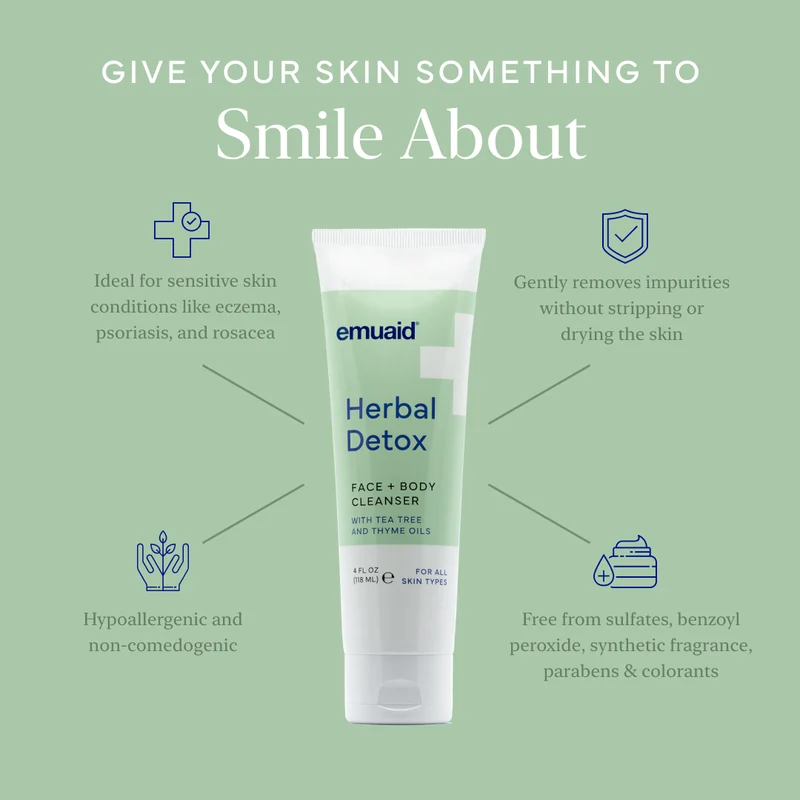 EMUAID Herbal Detox Limpiador Facial + Corporal 4oz