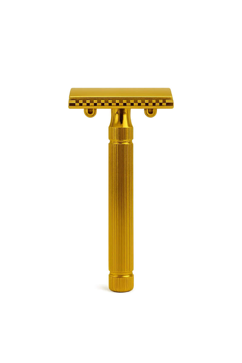 Golden Shave Handmade Safety Razor - Double Head HYBRIDA -