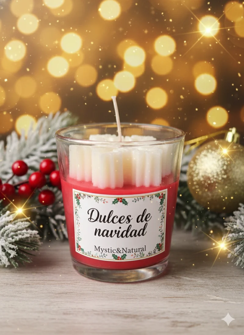 Vela aromática dulces de navidad