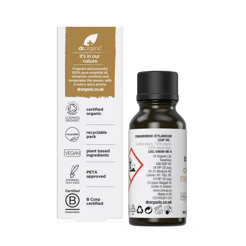 Aceite esencial de canela ceylan Bio y 100% puro 10ml