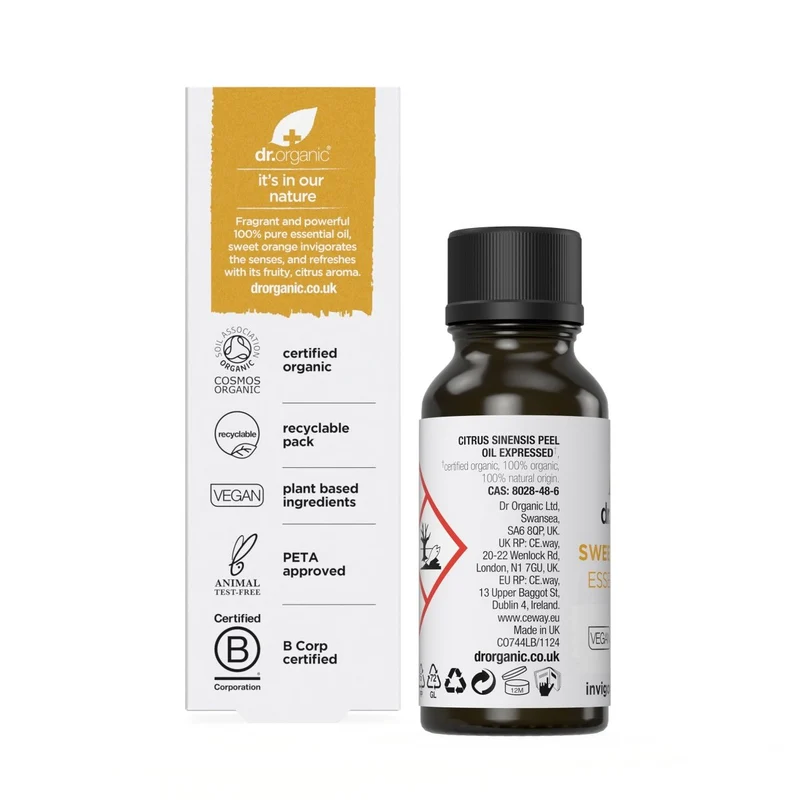 Aceite esencial de naranja dulce Bio y 100% puro 10ml