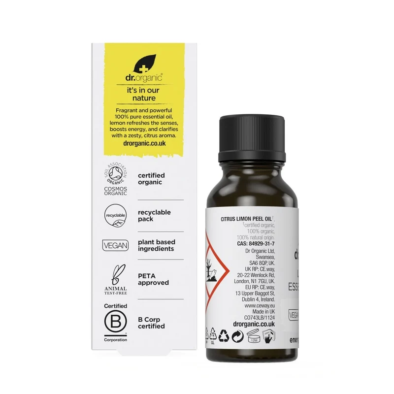Aceite esencial de limón Bio y 100% puro 10ml