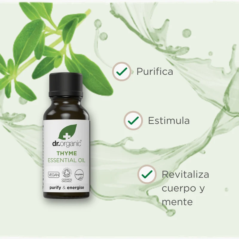 Aceite esencial de tomillo Thymol Bio y 100% puro