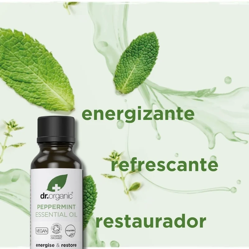 Aceite esencial de menta Bio y 100% puro 10ml