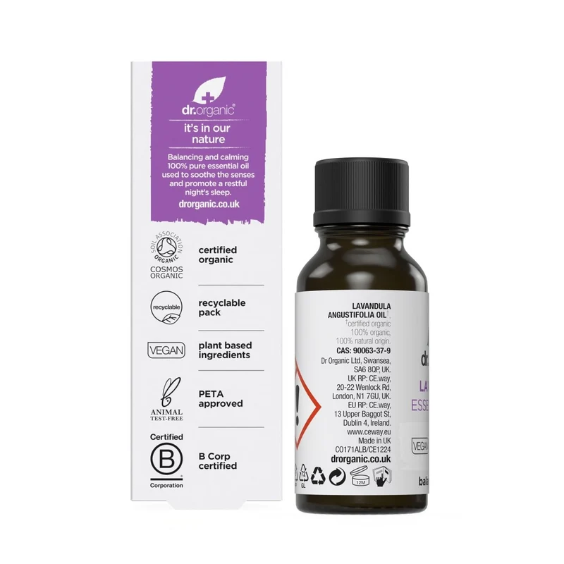 Aceite esencial de lavanda Bio y 100% puro 10ml