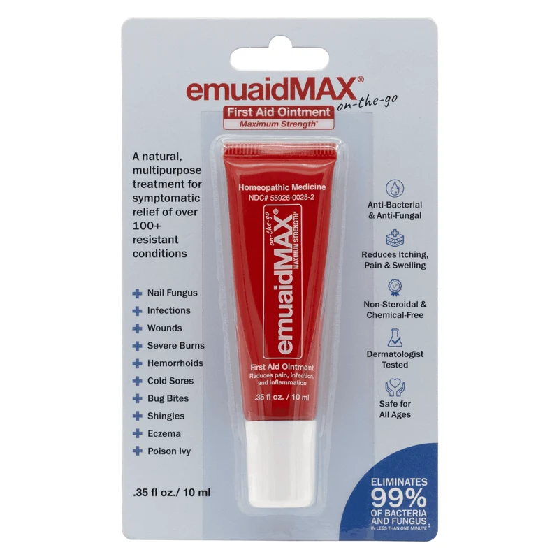 EMUAIDMAX® Pomada de Primeros Auxilios On-the-Go 0.35oz HEF
