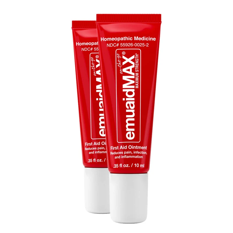EMUAIDMAX Pomada de Primeros Auxilios On-the-Go 0.35oz (2-Pack)