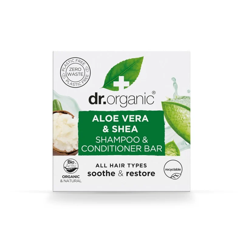 Champú & Acondicionador sólido Aloe Vera y Karité para todo tipo de cabello 75 gr