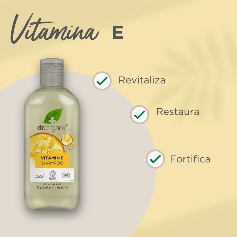 Champú de Vitamina E para cabello fino 265 ml