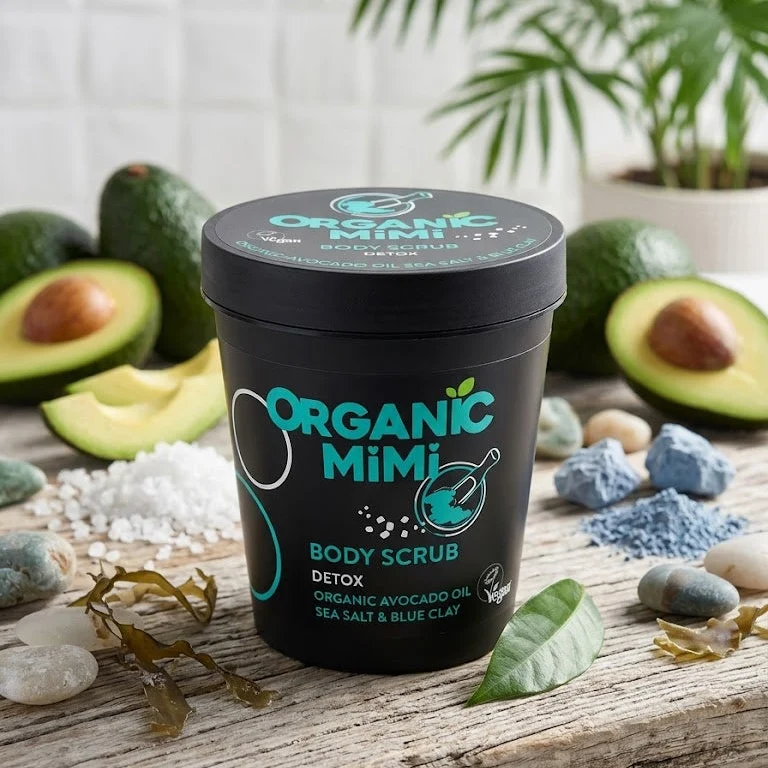 Exfoliante Corporal Detox – Sal Marina y Arcilla Azul