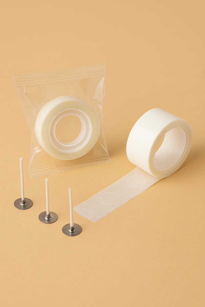 Adhesivo para mechas de velas en rollo