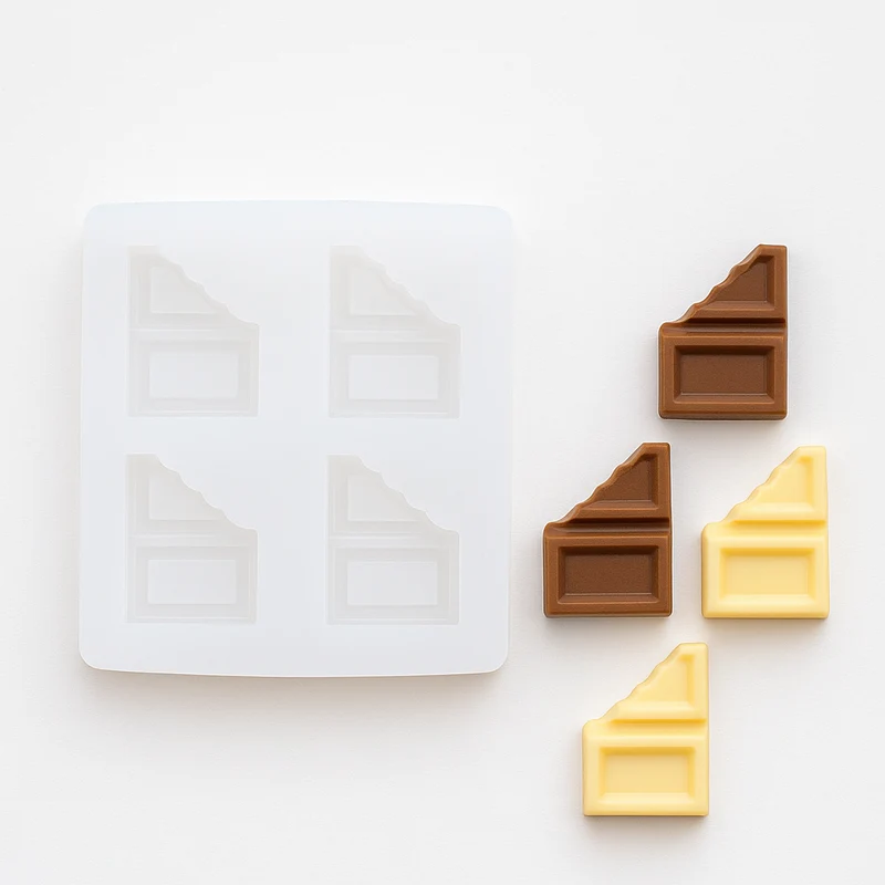 Molde 4 mini chocolatinas partidas