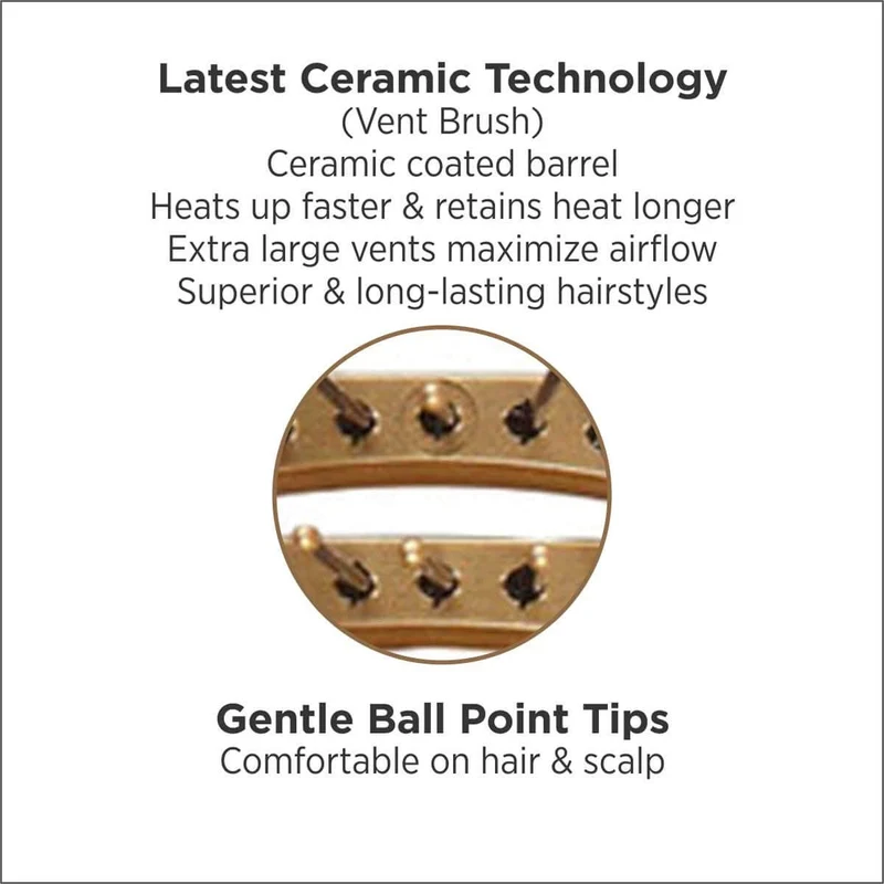 NanoThermic Ceramic + Ion Styler Styling brush 納米陶瓷離子板梳