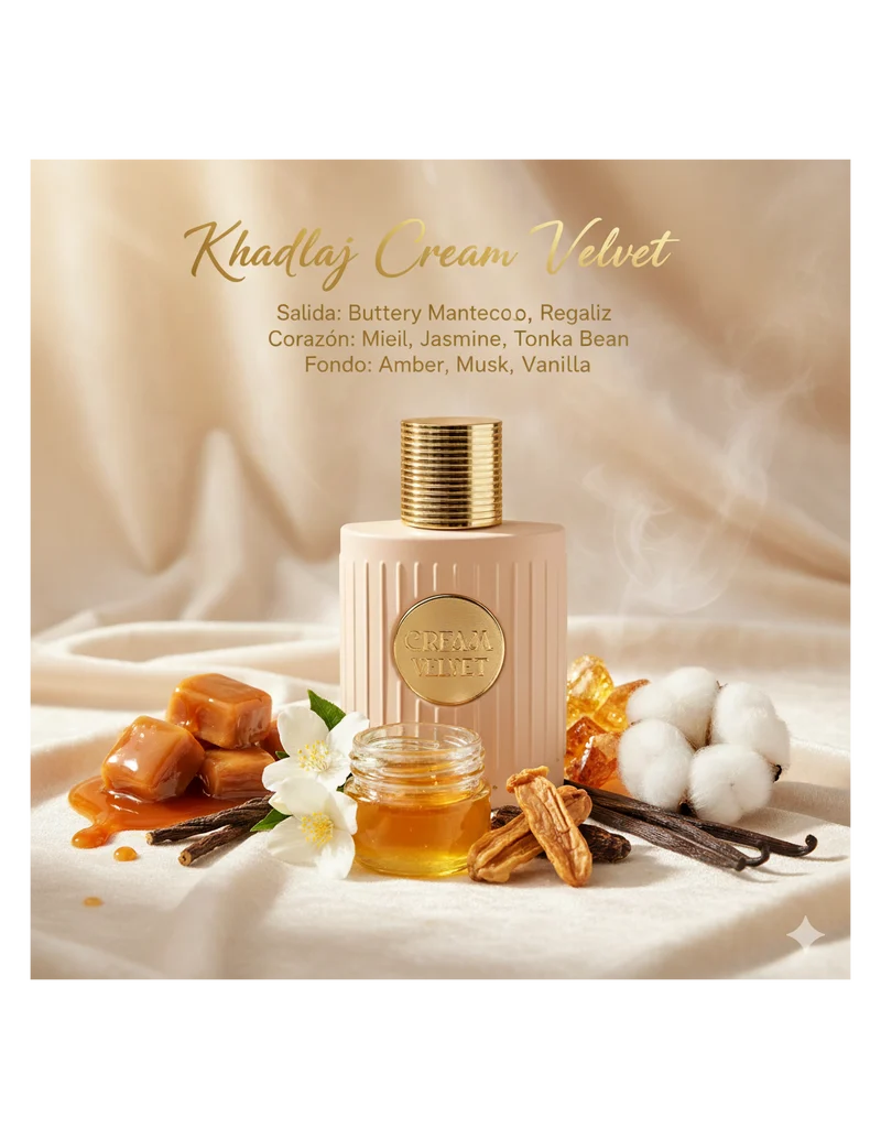 Khadlaj Cream Velvet Extrait De Parfum 100ml - Long-Lasting Amber Gourmand