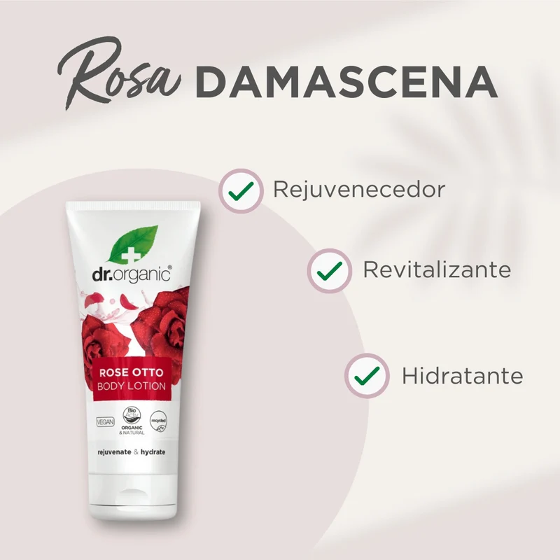 Loción corporal de Rosa Damascena para pieles maduras 200ml