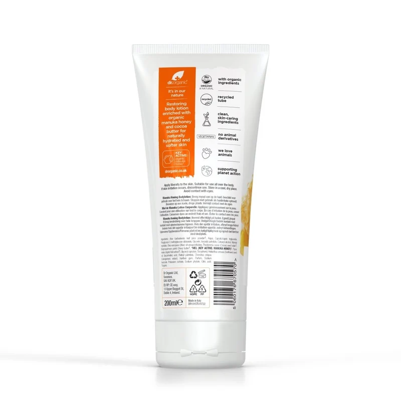 Loción Corporal de Miel de Manuka para piel seca 200ml