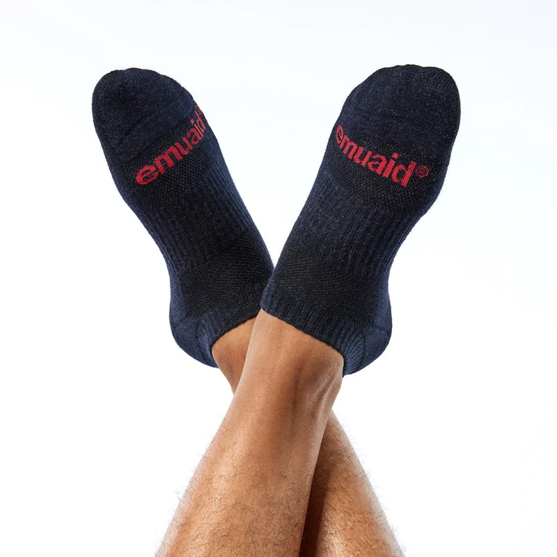 EMUAID® Paquete de 3 calcetines de plata iónica en rojo