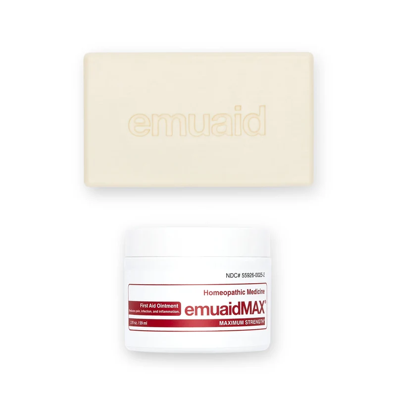 Compre 2oz EMUAIDMAX y reciba un 10% de descuento en Barra Hidratante Terapéutica