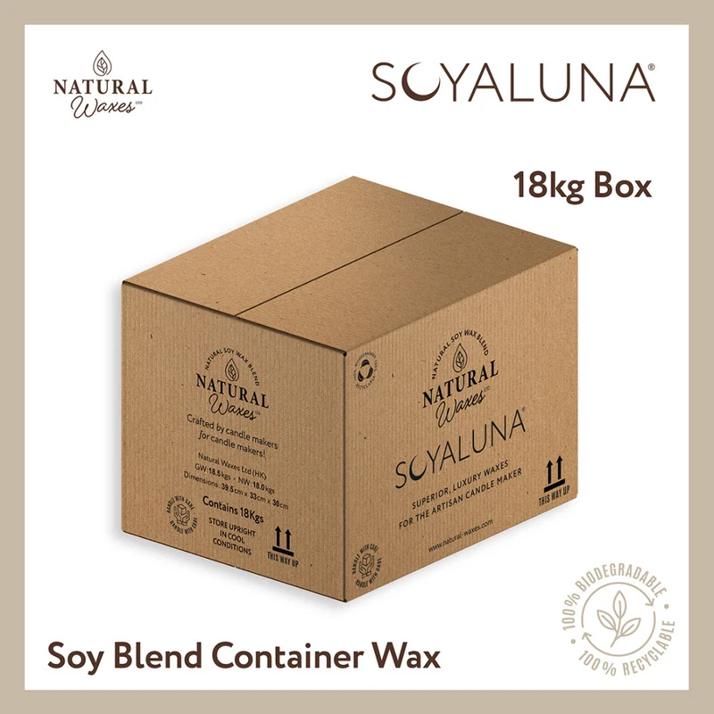 SOYALUNA Blend Container - Cera de Soja BPF - Caja de 18 Kg - Para velas en Vaso / Bote