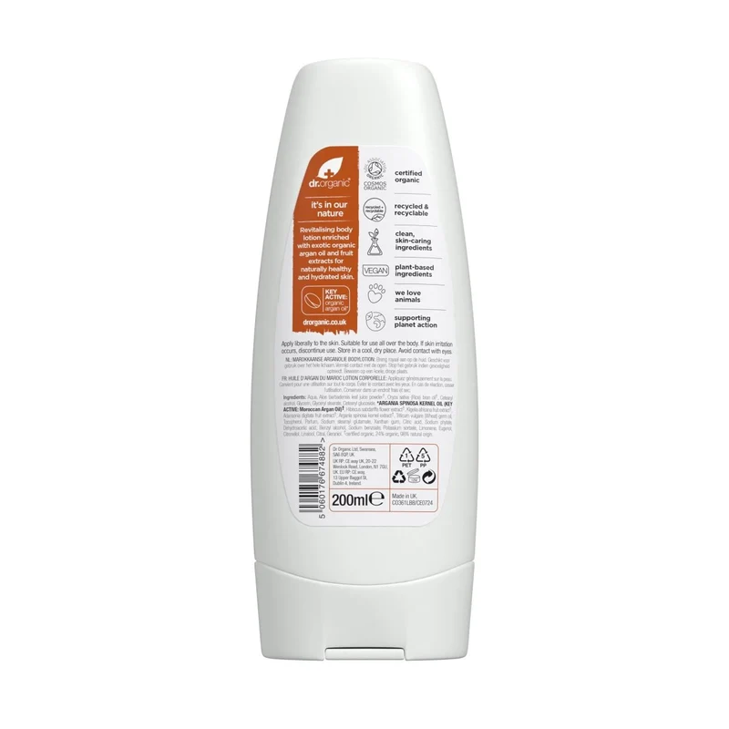 Loción corporal Aceite de Argán Marroquí para piel normal a seca 200ml