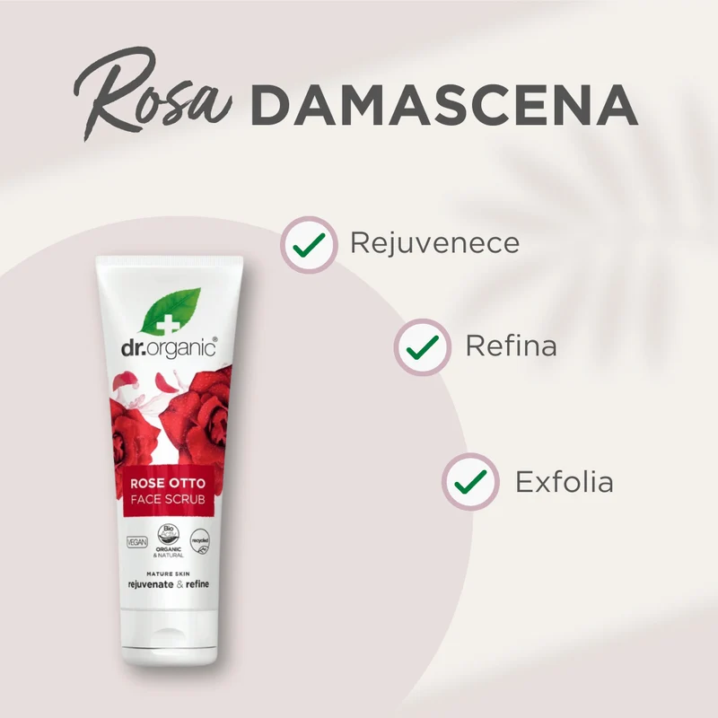 Exfoliante facial Rosa Damascena para pieles maduras 125ml