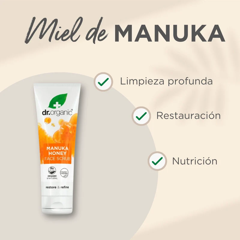 Exfoliante Facial Miel de Manuka para piel seca y sensible 125ml