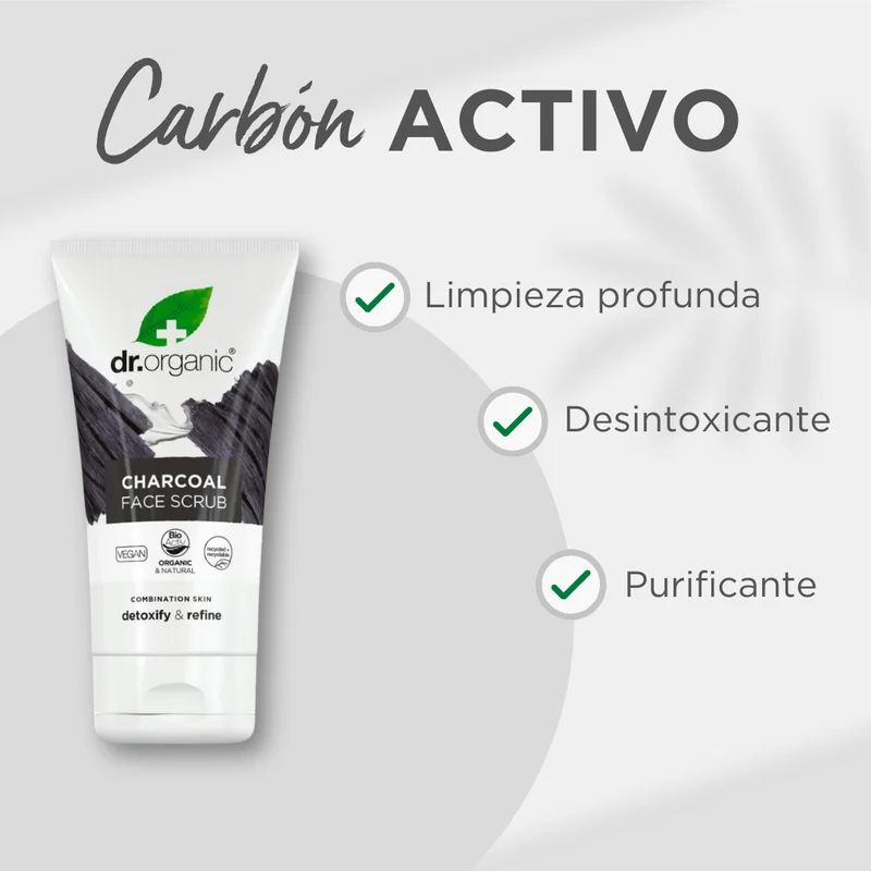 Exfoliante facial de Carbón activado para piel grasa 125ml