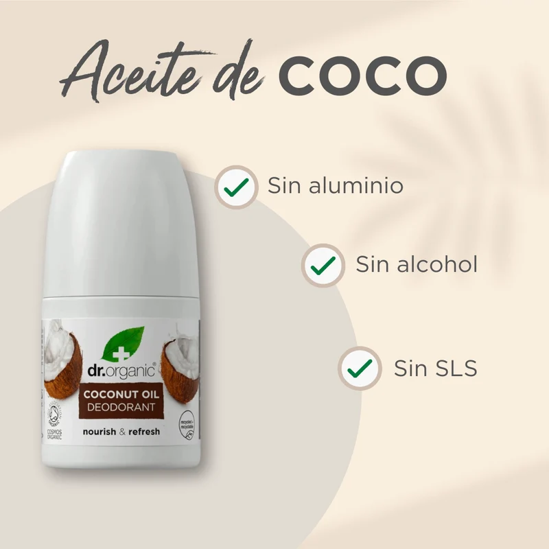 Desodorante Aceite Virgen de Coco piel seca o sensible 50ml