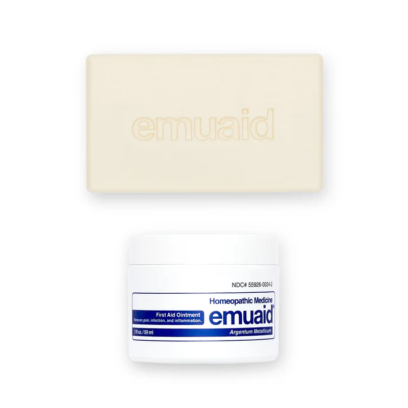 Compre 2 oz EMUAID y reciba un 10% de descuento en la Barra Hidratante Terapéutica